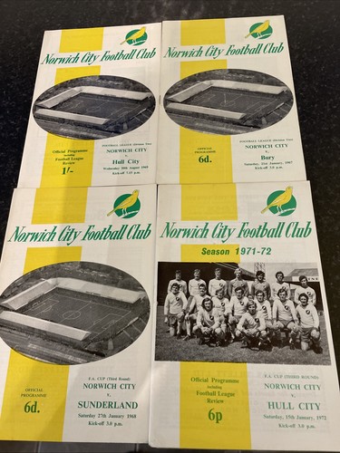 Norwich city programmes - city,