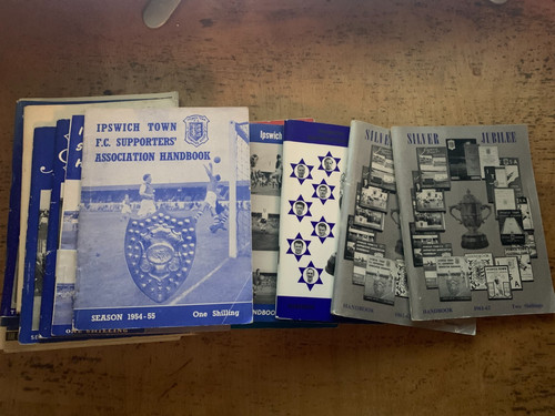 Ipswich town handbooks 1950s - town,