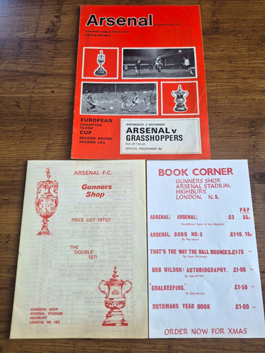 Arsenal grasshoppers 1971 - v,