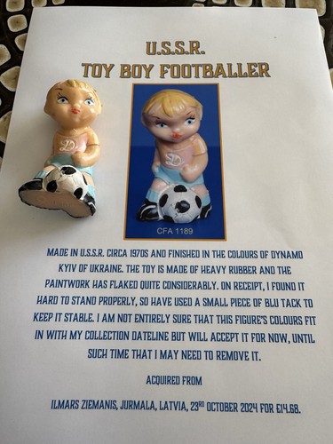 Ussr rubber toy footballer - ussr,