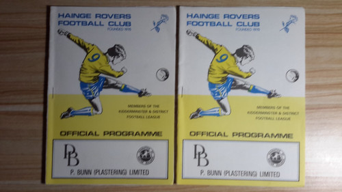 Hainge rovers programmes - hainge,