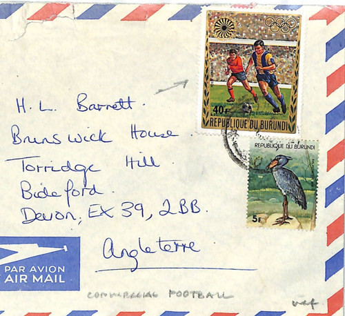 Burundi commercial air mail - burundi,