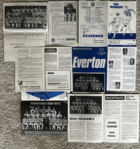 Huddersfield town programmes - town,
